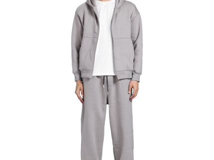 CATCH Light Grey Zip-Up Hoodie Set