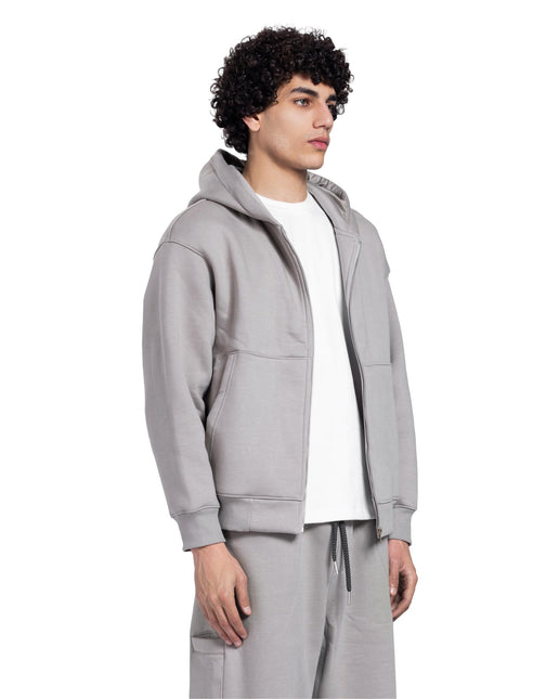 CATCH Light Grey Zip-Up Hoodie Set