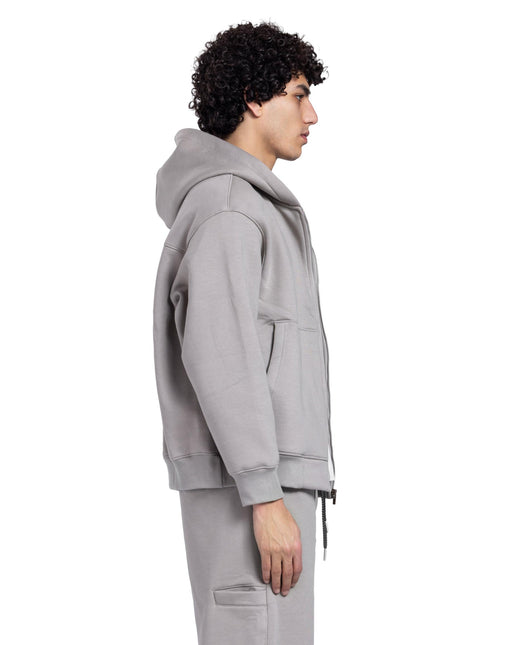 CATCH Light Grey Zip-Up Hoodie Set