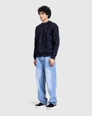 Dark mauve Patterned Crewneck