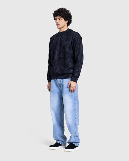 Dark mauve Patterned Crewneck