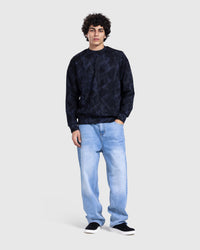 Dark mauve Patterned Crewneck