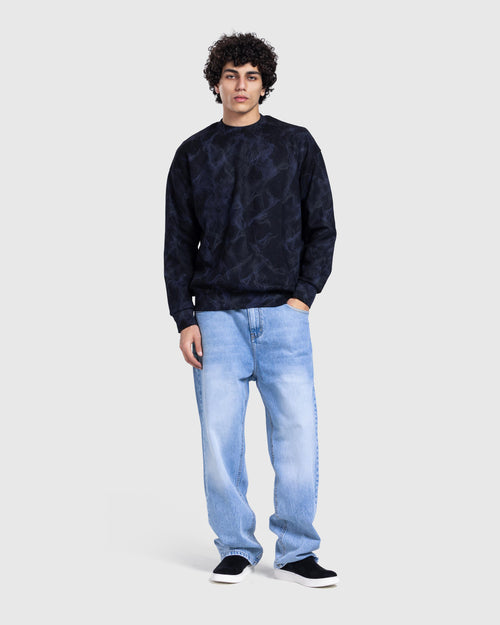 Dark mauve Patterned Crewneck