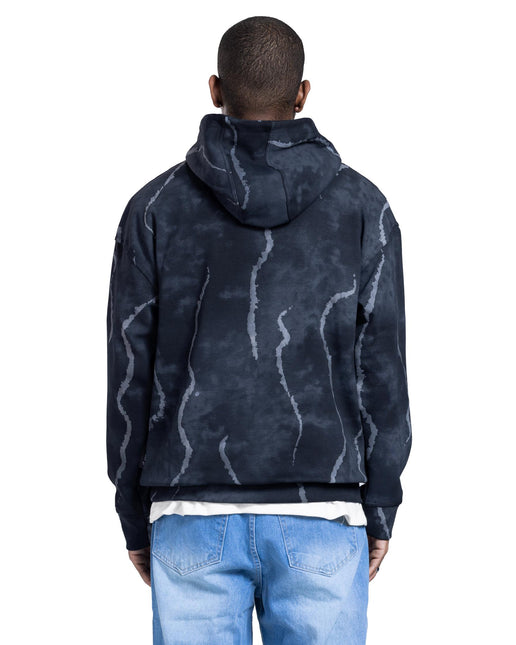 Marble Print Oversized Hoodie