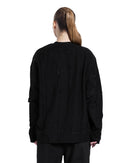 Black Patterned Crewneck sweatshirt