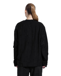 Black Patterned Crewneck sweatshirt