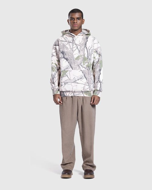 Printed Hoody in white