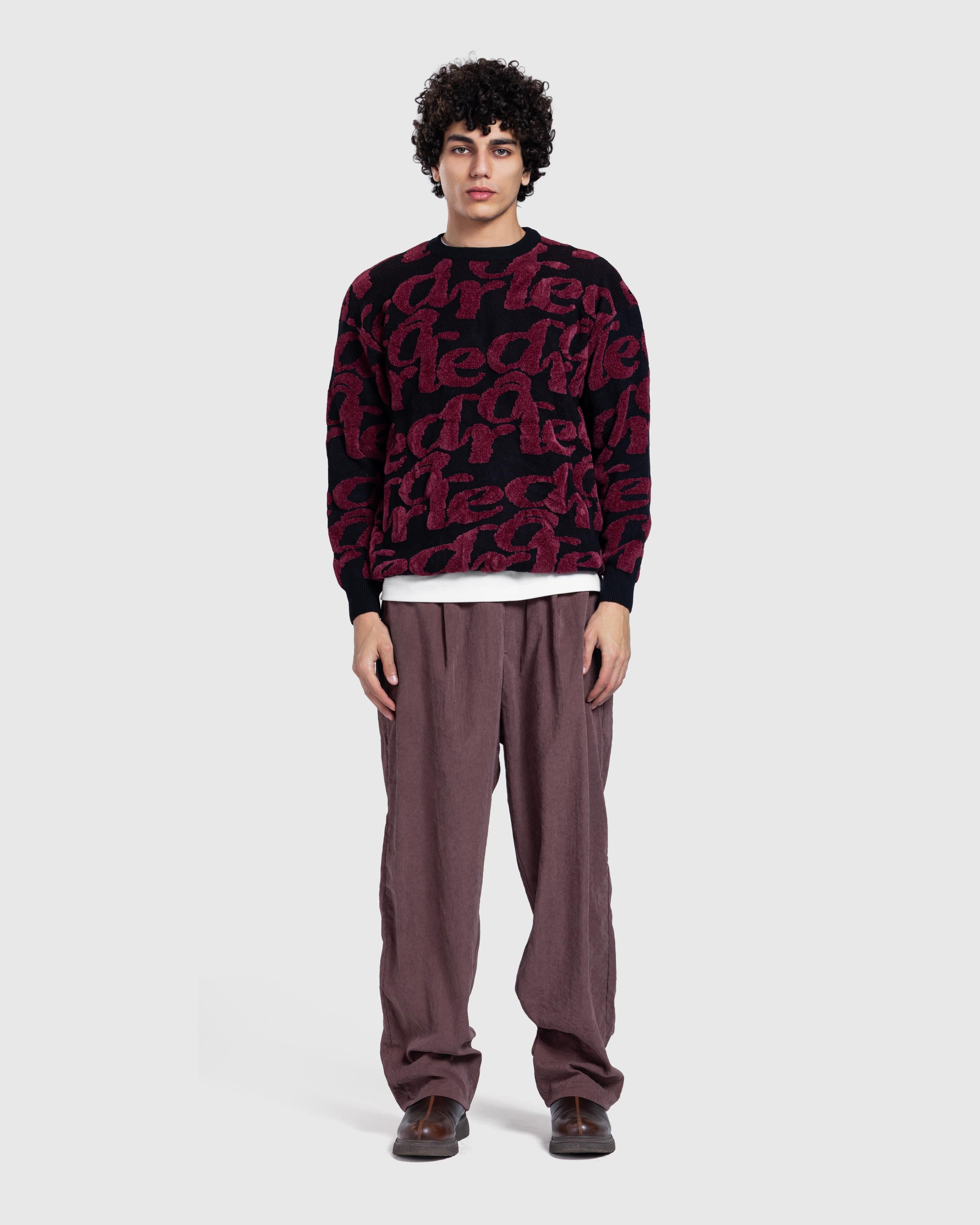 Knited Sweetshirt red printed