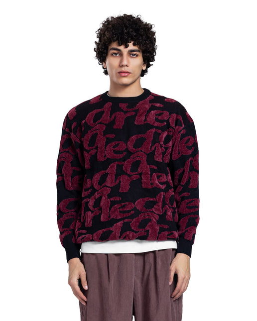 Abstract Jacquard Knit Sweater
