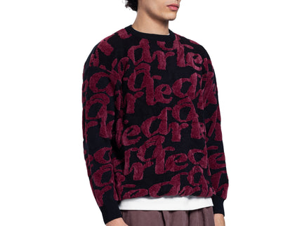 Abstract Jacquard Knit Sweater