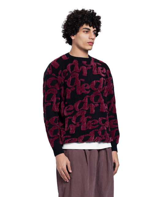 Abstract Jacquard Knit Sweater