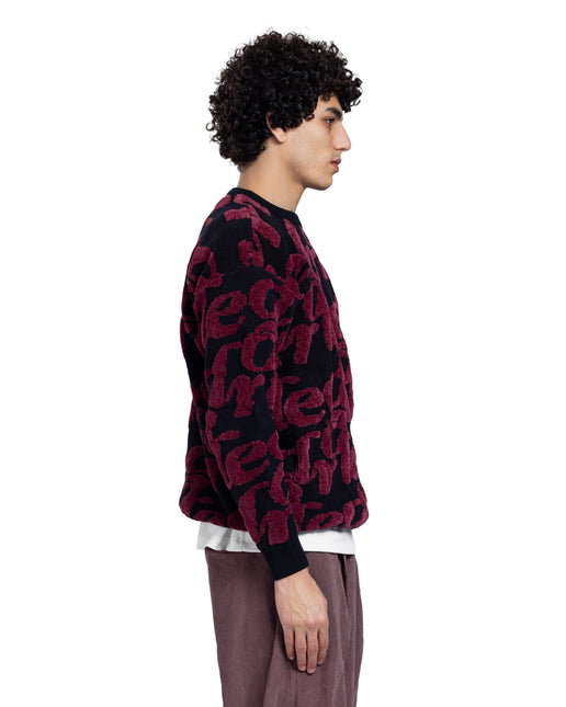Abstract Jacquard Knit Sweater