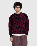 Knited Sweetshirt red printed