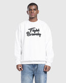 Printed Basic sweatshirt in White