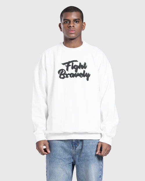 Printed Basic sweatshirt in White