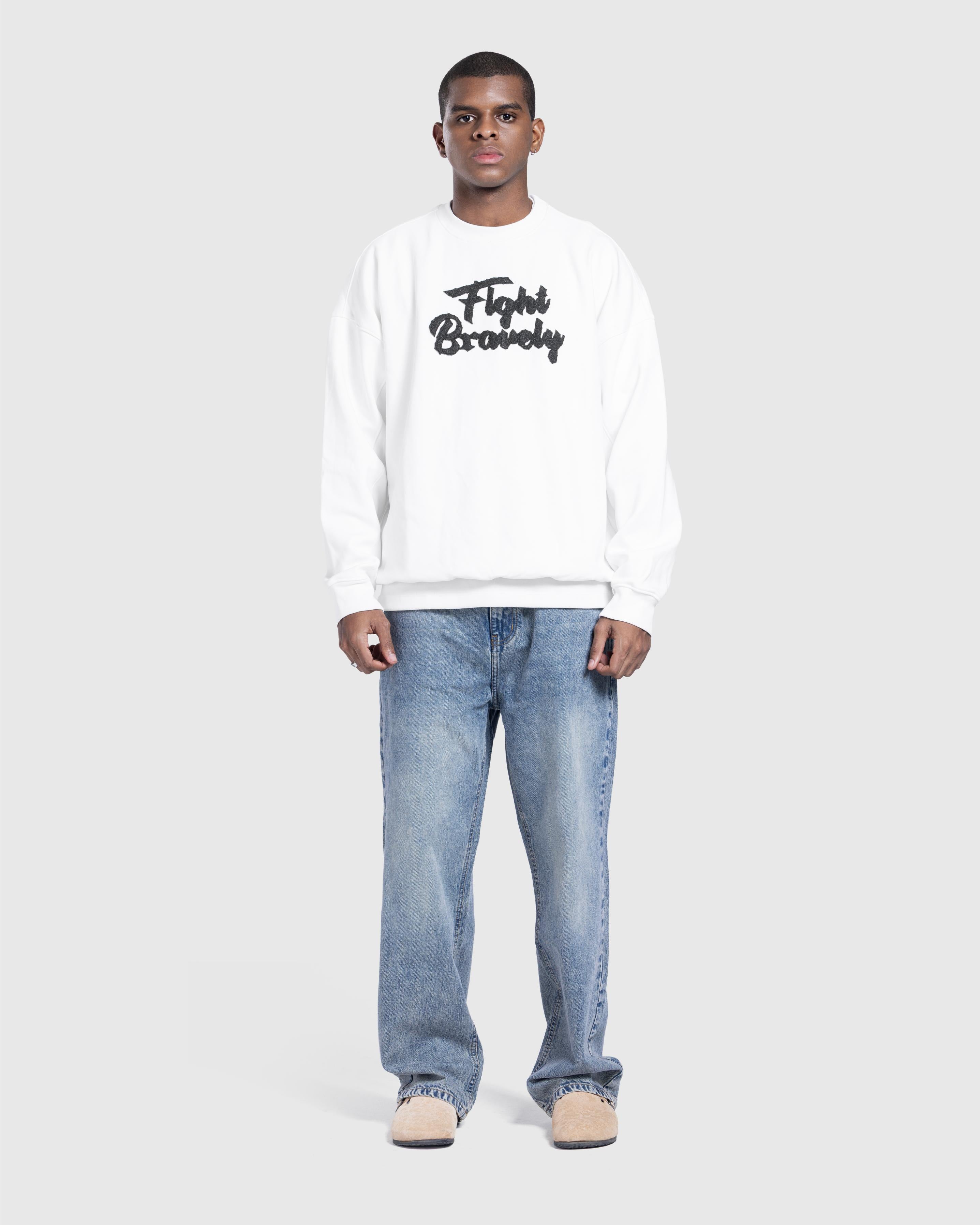 Printed Basic sweatshirt in White