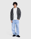 Grey Zip Long Hoodie