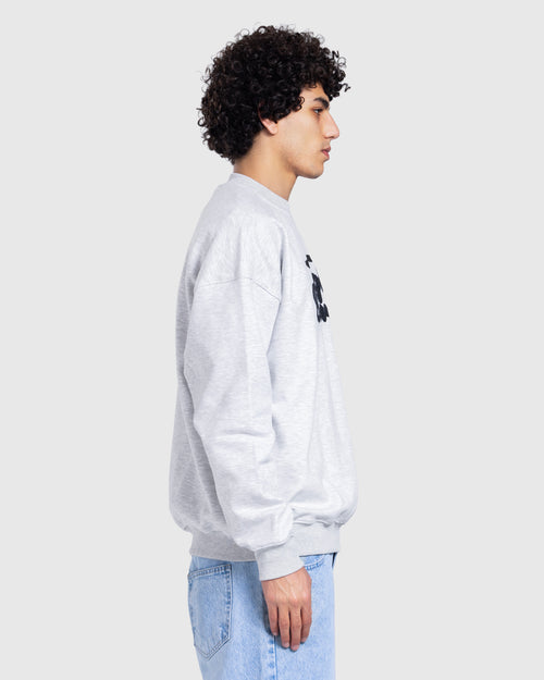 Printed basic sweatshirt in Gray