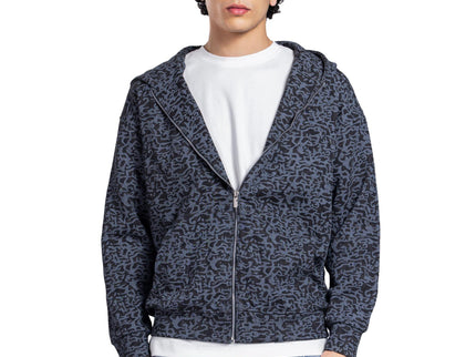 Abstract Pattern Zip-Up Hoodie