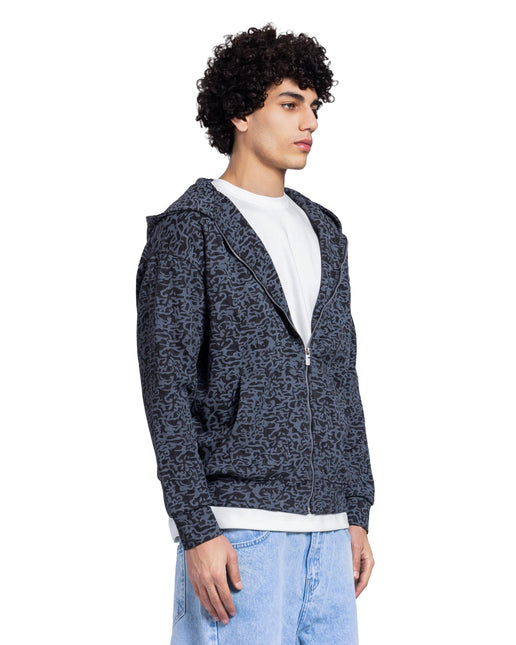Abstract Pattern Zip-Up Hoodie