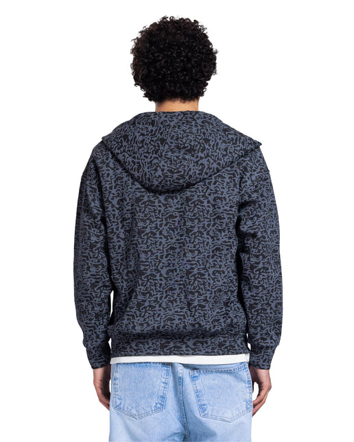 Abstract Pattern Zip-Up Hoodie