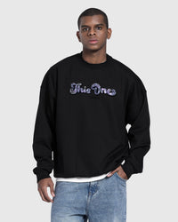 Printed Basic sweatshirt in Black