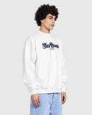 White sweetshirt printed