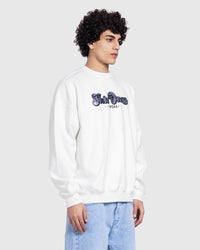 White sweetshirt printed