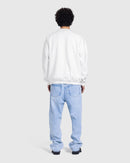 White sweetshirt printed