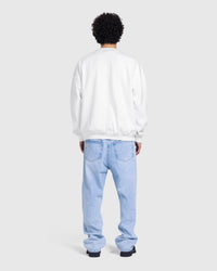 White sweetshirt printed