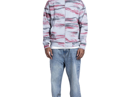 Abstract Wave Zip-Up Hoodie