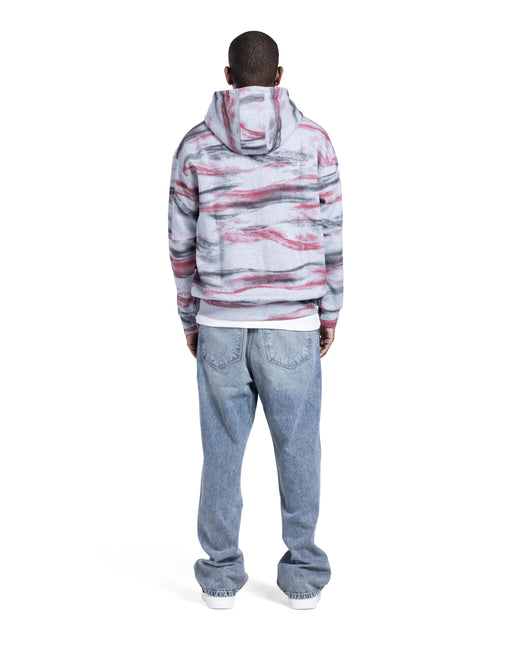 Abstract Wave Zip-Up Hoodie