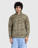 Olive patterned Q-ZIP