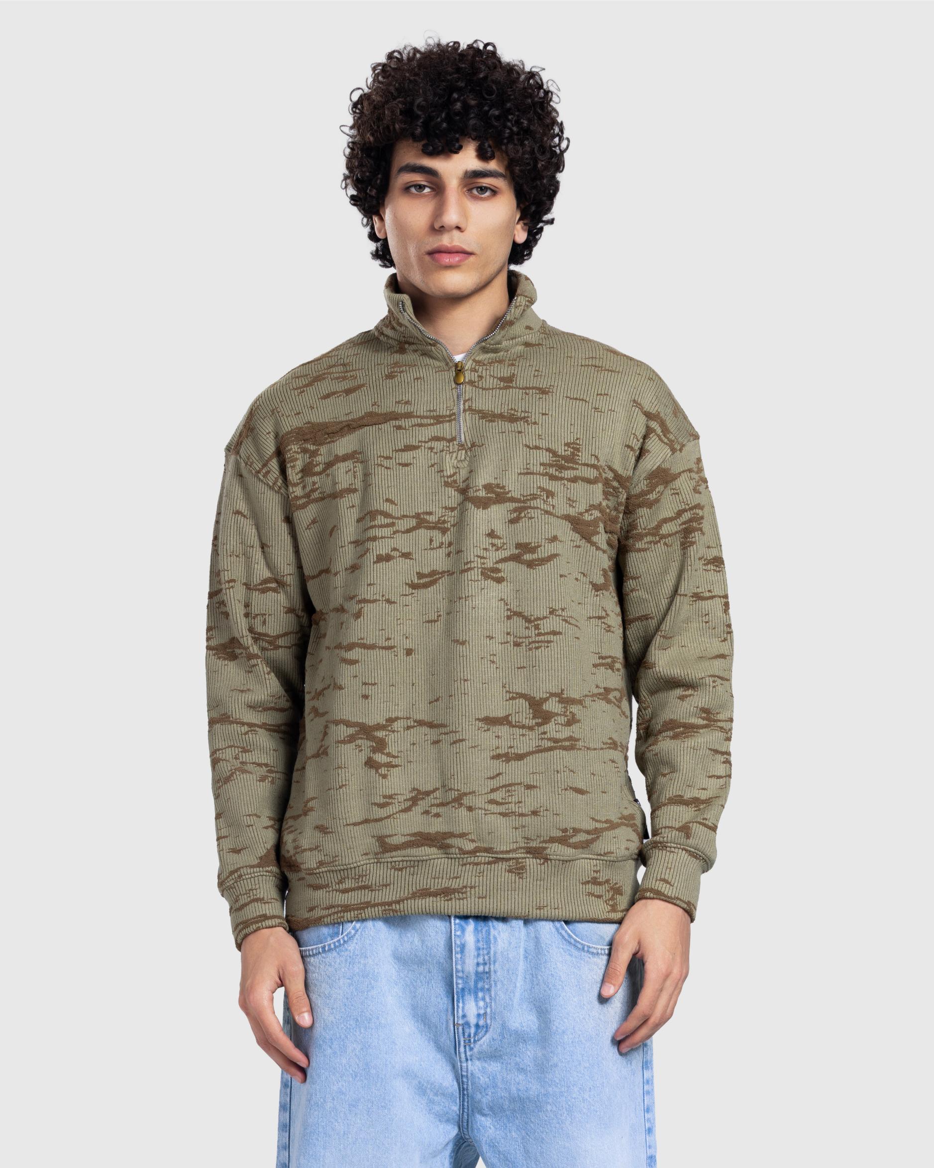 Olive patterned Q-ZIP