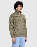 Olive patterned Q-ZIP