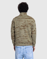 Olive patterned Q-ZIP