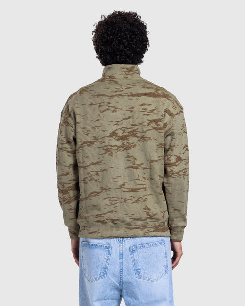 Olive patterned Q-ZIP