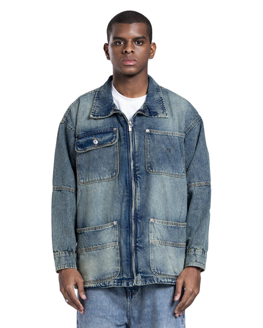 Catch Multi-Pocket Denim Utility Jacket