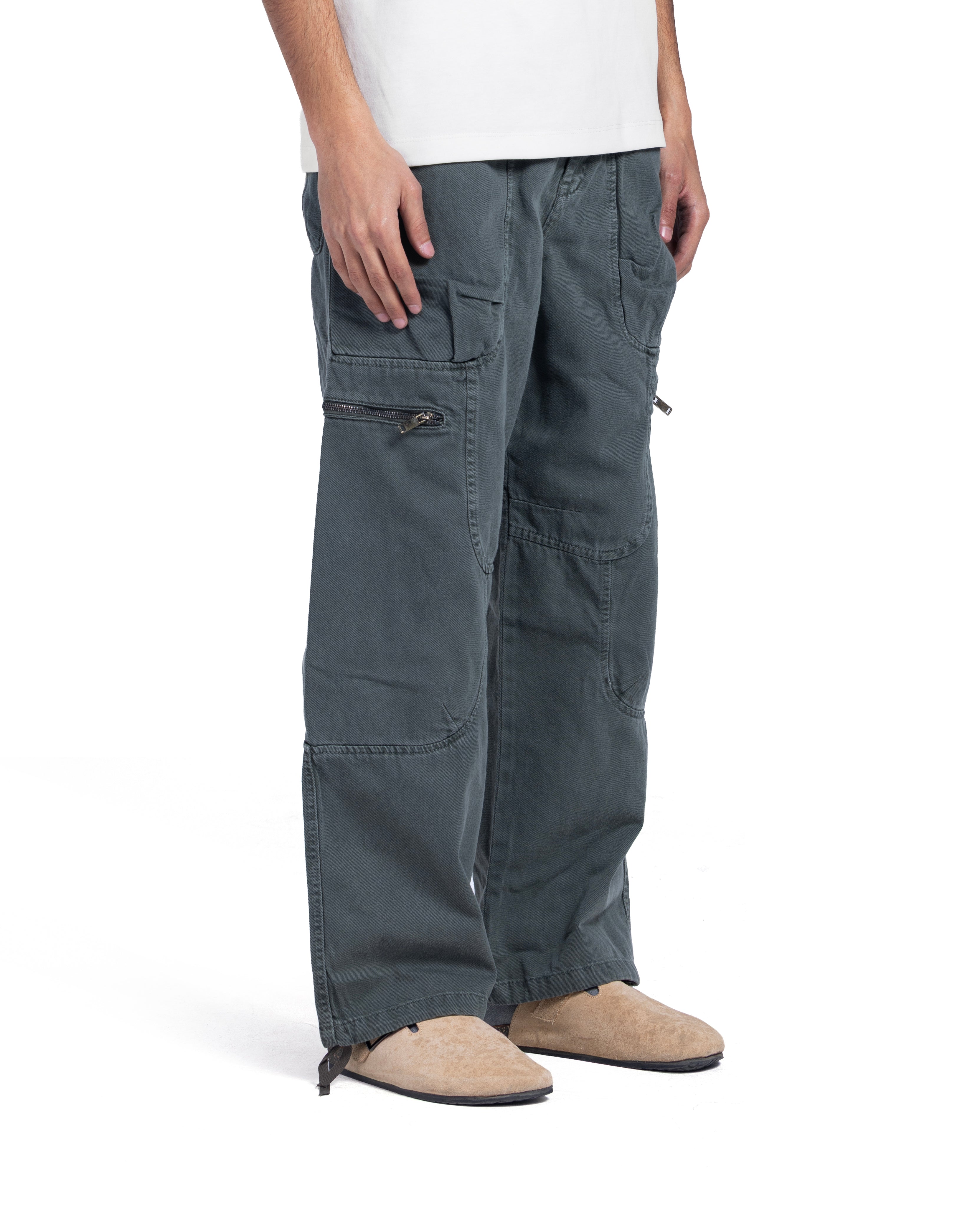 Dark Grey Utility Cargo Pants